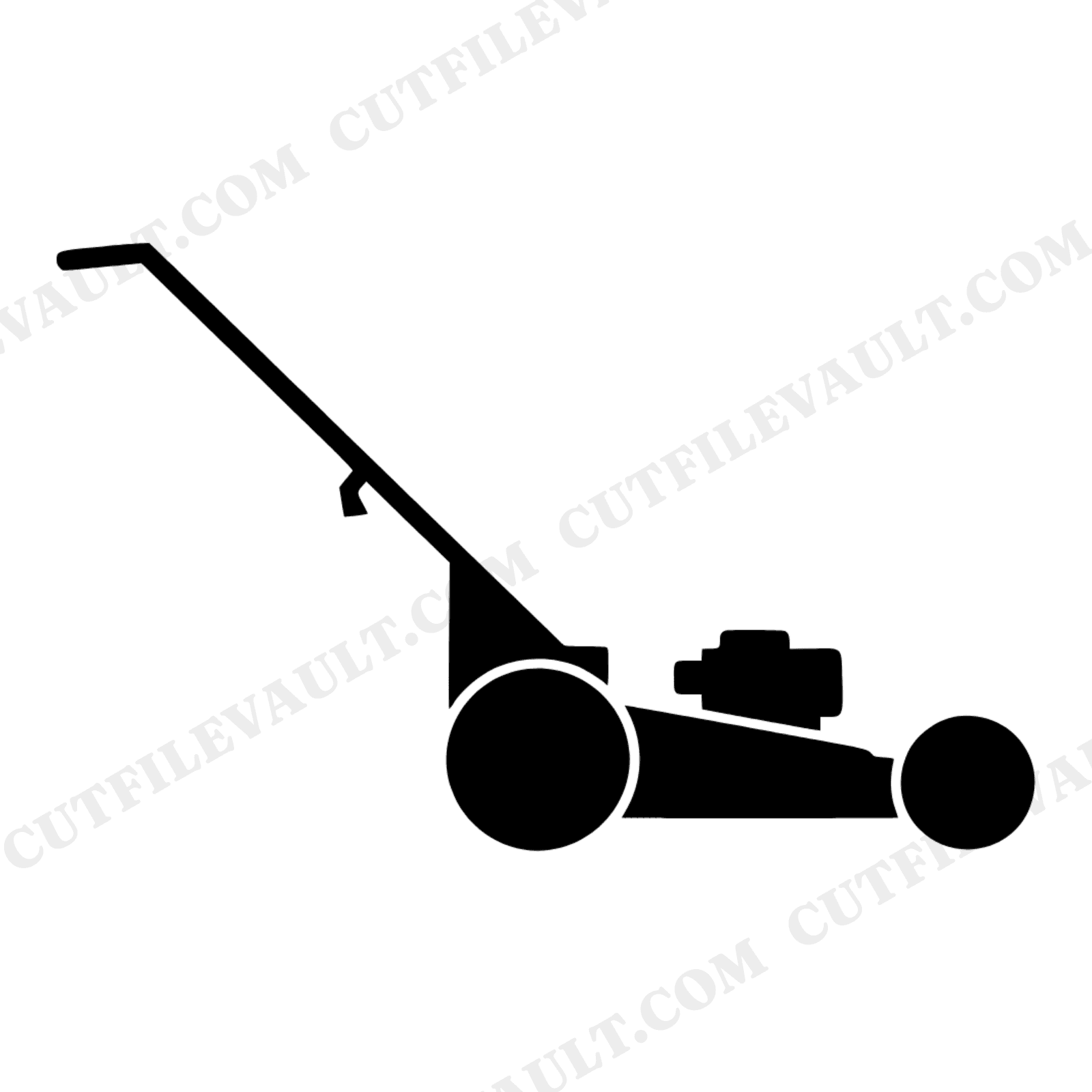 Vintage Push Reel Lawn Mower SVG PNG, Retro Mower Silhouette, Father's Day SVG, Dad Life Cut File, view 1