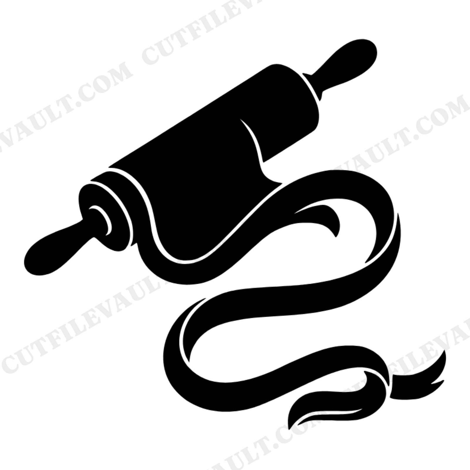 Vintage Rolling Pin SVG PNG, Donut Baker Cut File, National Donut Day Design, Baking Clipart, view 1