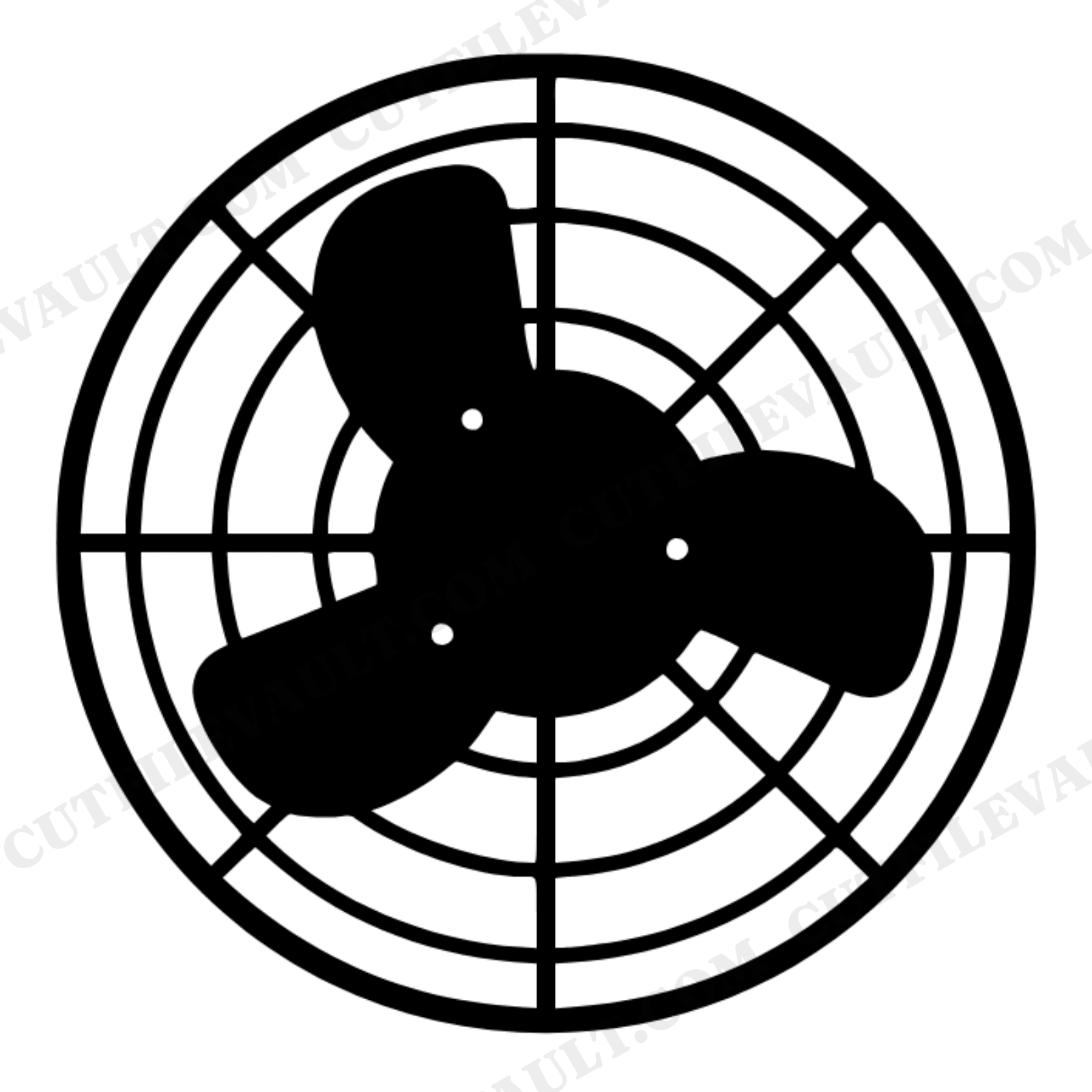 Vintage Rotary Fan SVG PNG Mid Century Summer Breeze Retro Patio Decor Cut File Design, view 1