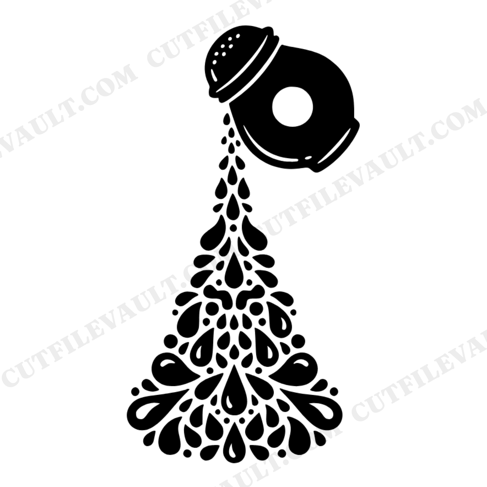 Vintage Sugar Shaker SVG PNG, Donut Day Celebration Cut File, Retro Kitchen Folk Art Design, view 1