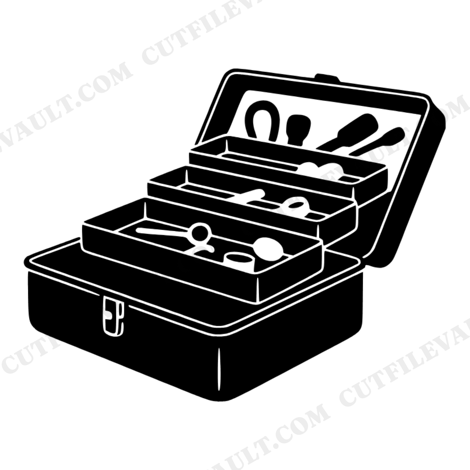 Vintage Tackle Box SVG PNG, Fishing Nostalgia Cut File, Father's Day Design, Americana Outdoor Heritage, view 1