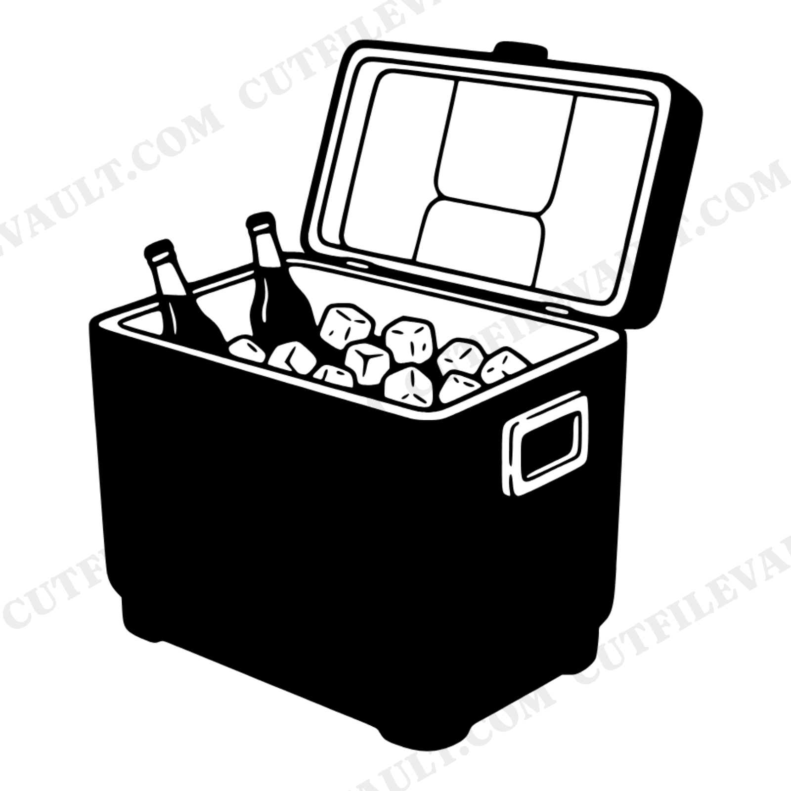 Vintage Tailgate Cooler SVG PNG, Independence Day BBQ Clipart, Summer Cookout Cut File, view 1