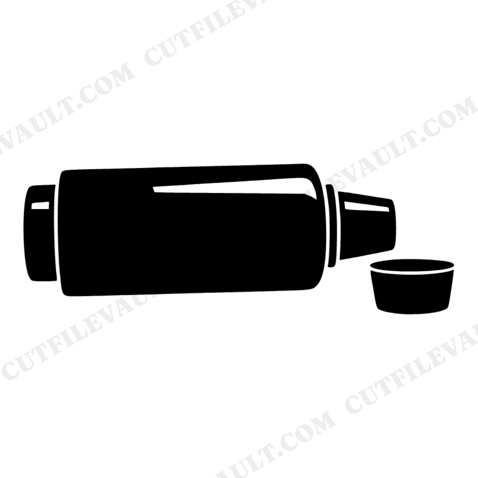 Vintage Thermos Bottle SVG PNG Labor Day Cut File Retro Workman Blue Collar Americana Design, view 1