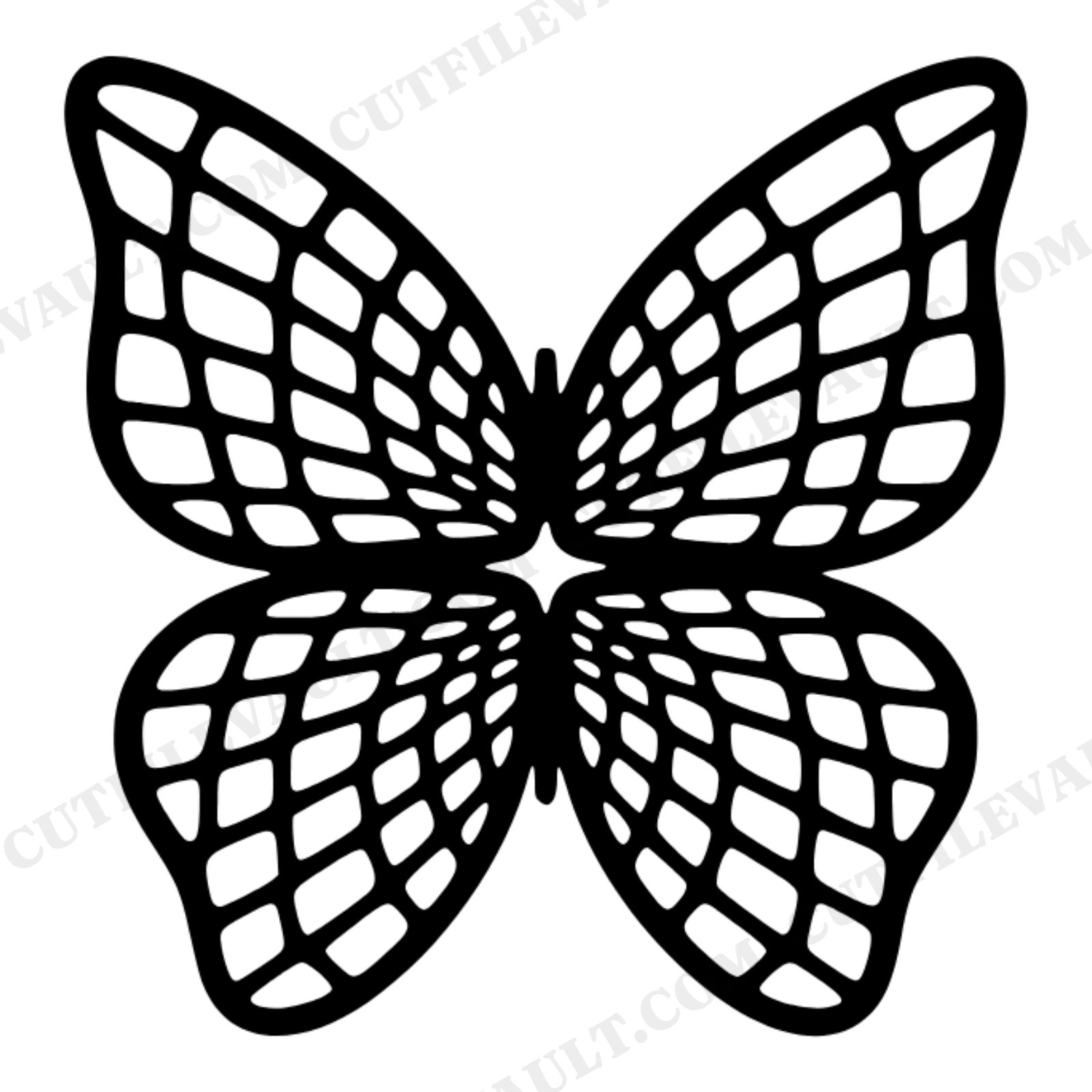 Vintage Waffle Iron Butterfly SVG PNG Farmhouse Kitchen Wall Art Scandinavian Decor Cut File, view 1