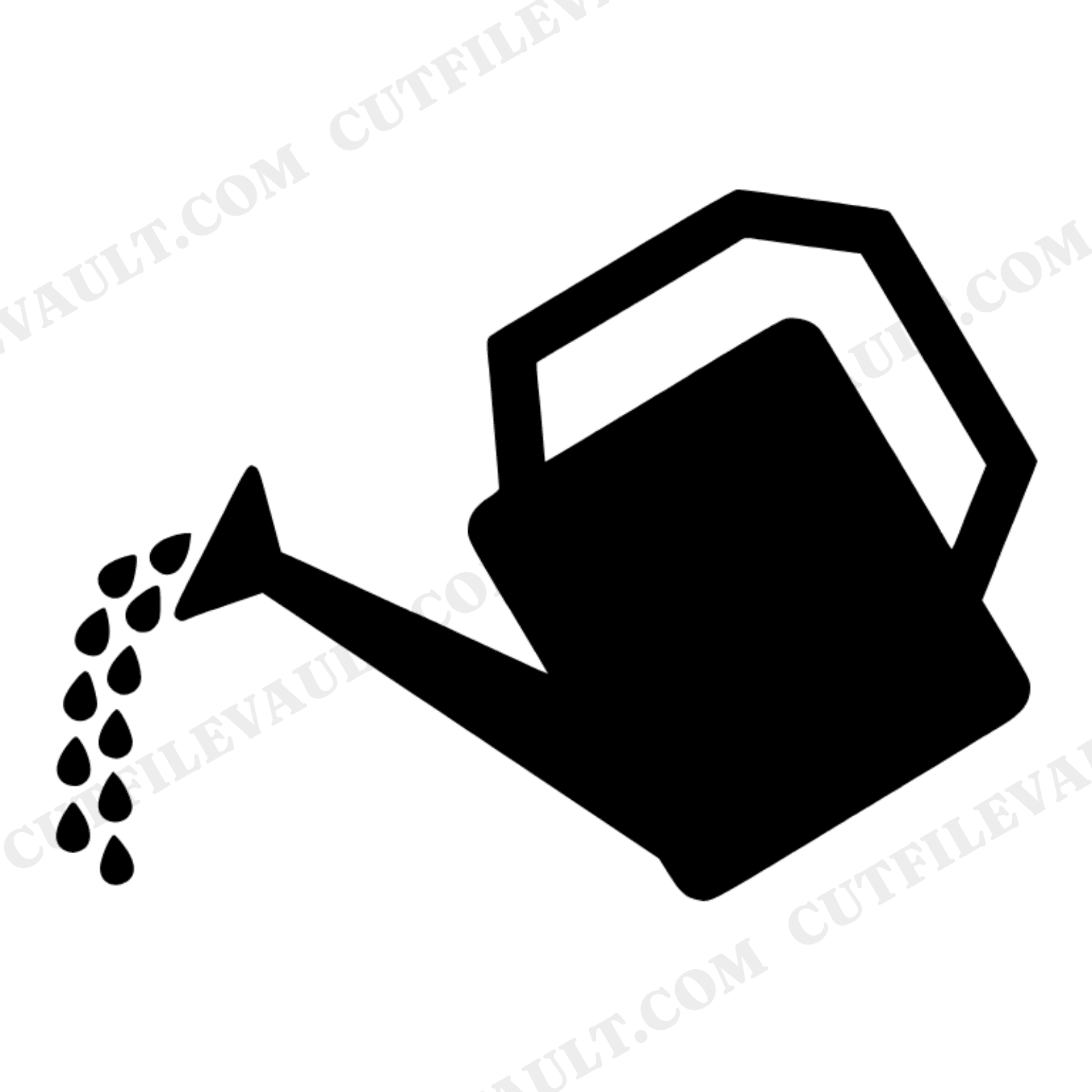 Watering Can SVG PNG, Scandinavian Garden SVG, Modern Minimalist Spring Watering Can Cut File, view 1