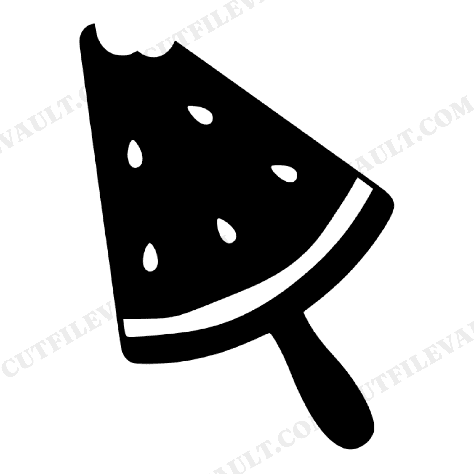 Watermelon Popsicle SVG PNG, Bite Mark Summer Fruit Cut File, Cottagecore Floral Craft Design, view 1