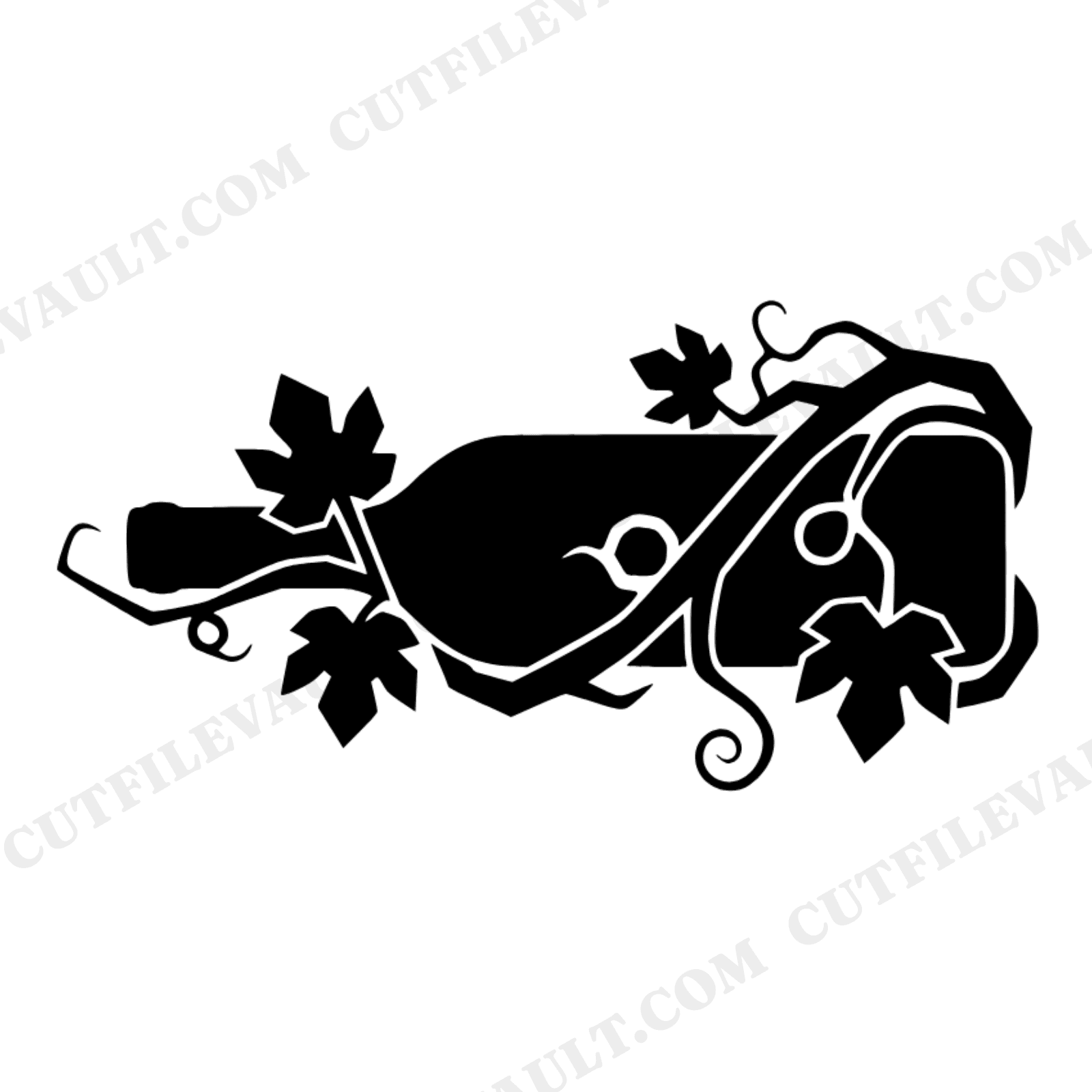 Wine Bottle Grape Vine SVG PNG, Vineyard Wedding Cut File, Wine Tasting Party Decor Design, view 1