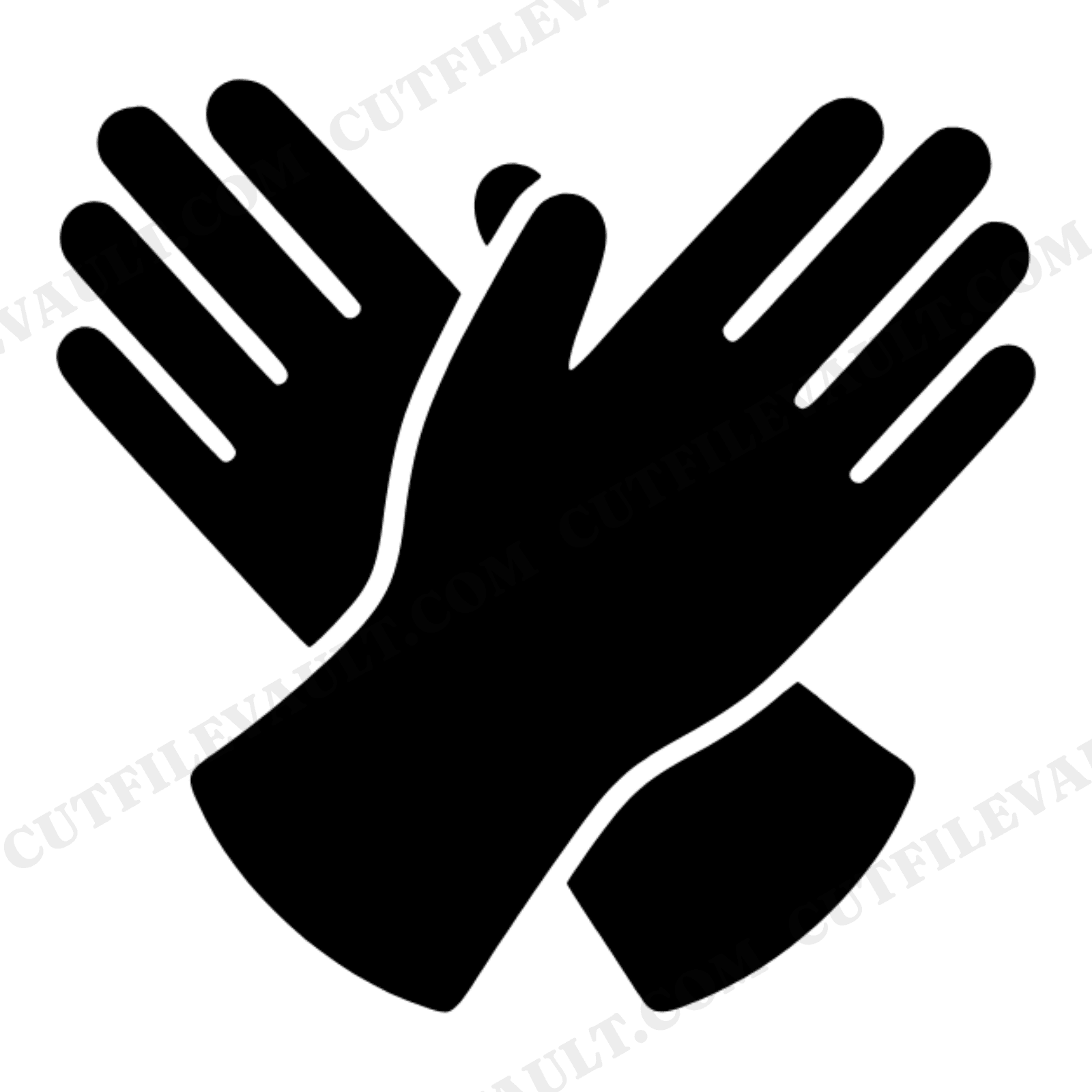 Work Gloves SVG PNG Labor Day Farmhouse Folk Art Silhouette Cut File for Cricut Silhouette Crafts, view 1