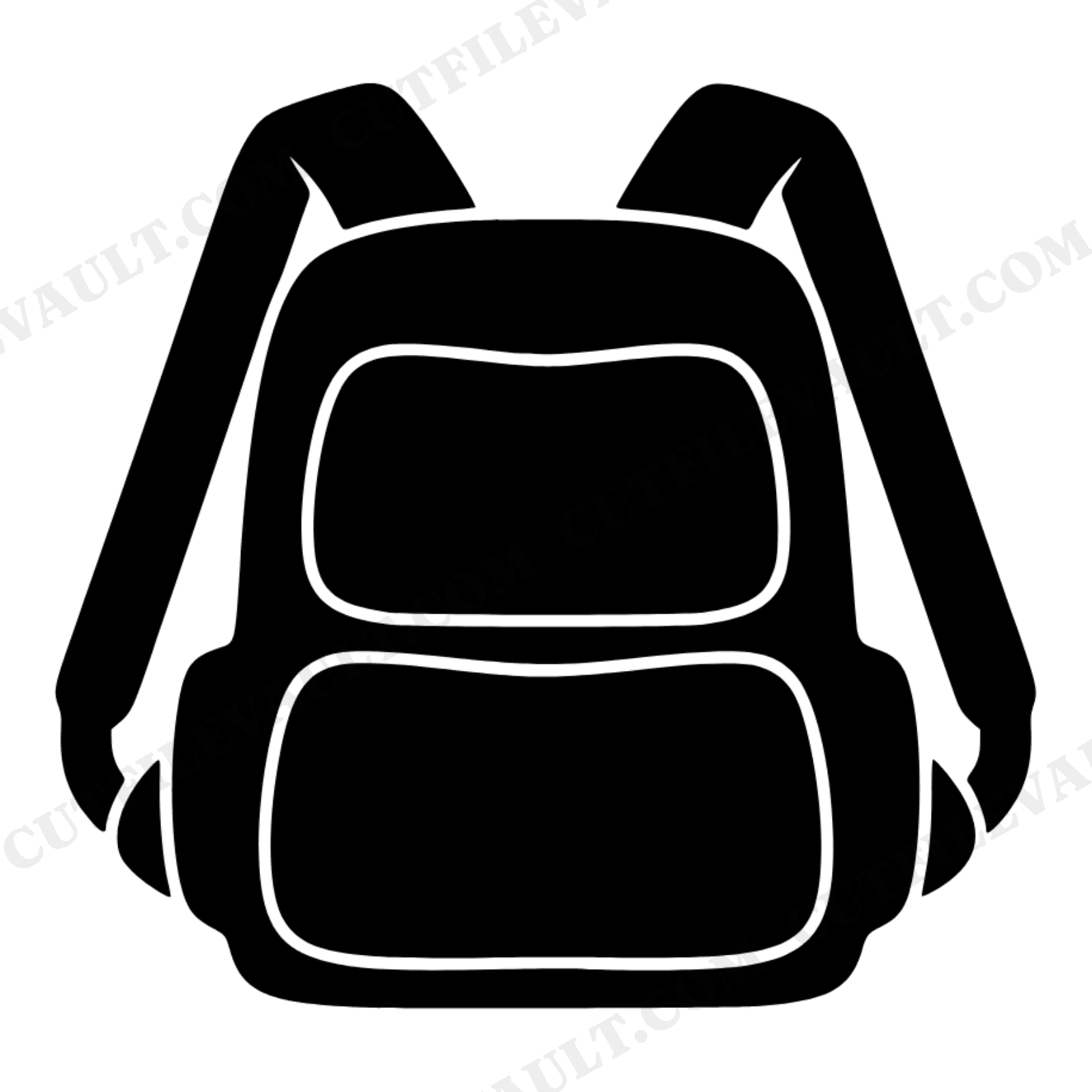 Y2K Bubble Backpack SVG PNG, Retro Back to School Bag Cut File, Nostalgic 2000s Silhouette Design, view 1