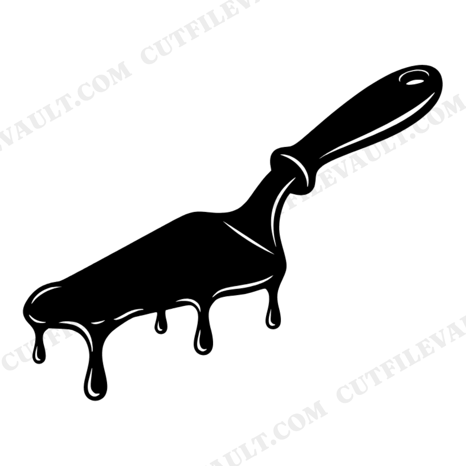 Y2K Chrome Bubble Pie Server SVG PNG, Retro 70s Thanksgiving Kitchen Tool Cut File for Cricut, view 1